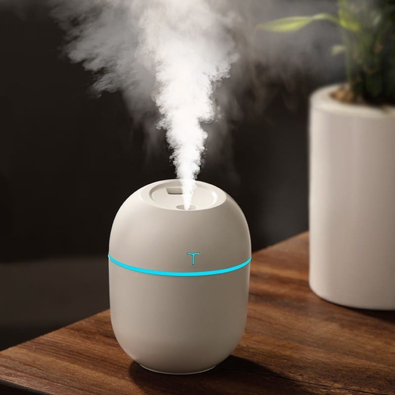 Mini Umidificador Difusor Aromatizador Portátil Com Led