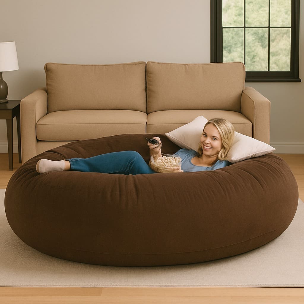 Puff Gigante Premium Suede Varias Cores 1.50x30 Diâmetro - Sem Enchimento