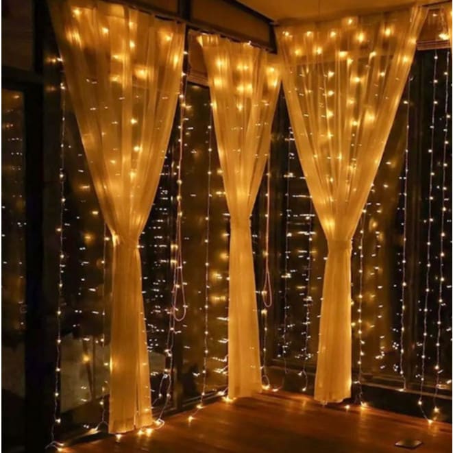 Cortina 4x3 em LED de natal Branco Quente