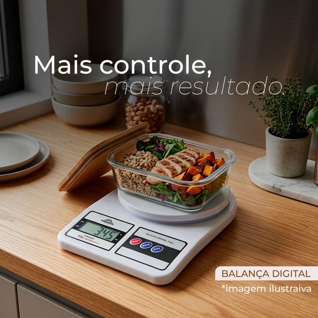 Balança Digital Precisão Eletrônica 10kg Branca